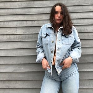 Oversized Light Wash Jean Jacket